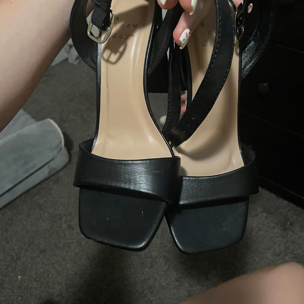 A New Day Black Strappy Heels.